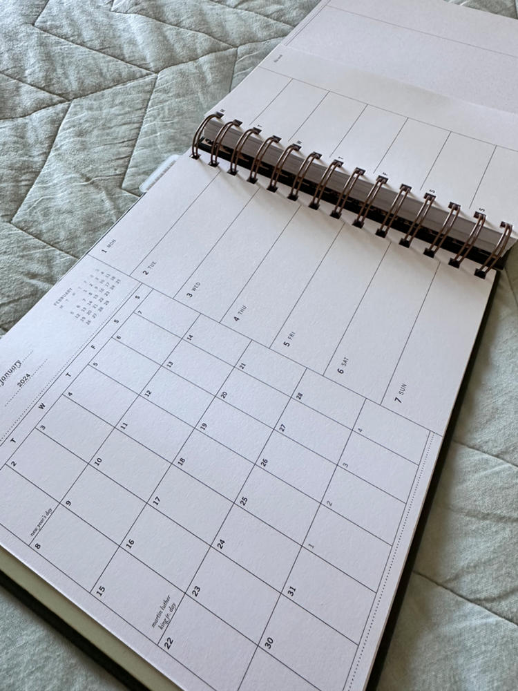 2024 MINI Horizontal Weekly Planner, Evergreen - Customer Photo From Andrea Moen