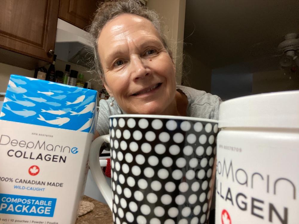 Free single serve sachets with purchase of 100% Pure, Canadian-Made Marine Collagen Peptides – 60 Day Supply - Customer Photo From Verena von Stritzky 