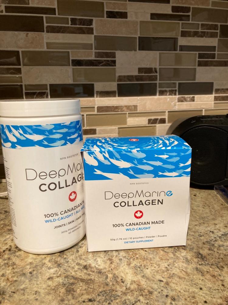 Free single serve sachets with purchase of 100% Pure, Canadian-Made Marine Collagen Peptides – 60 Day Supply - Customer Photo From Beth Baird
