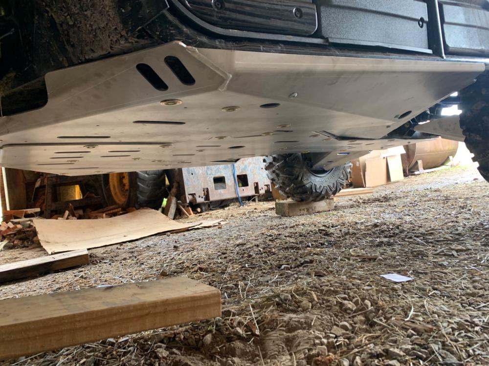 つっきー Complete Aluminum or UHMW Skid Plate Set, Kawasaki Teryx 800