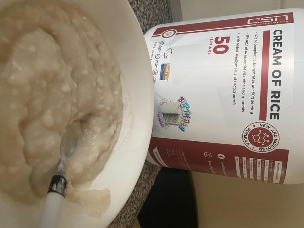 CSN Supplements Cream Of Rice - Customer Photo From Roberlene Souza