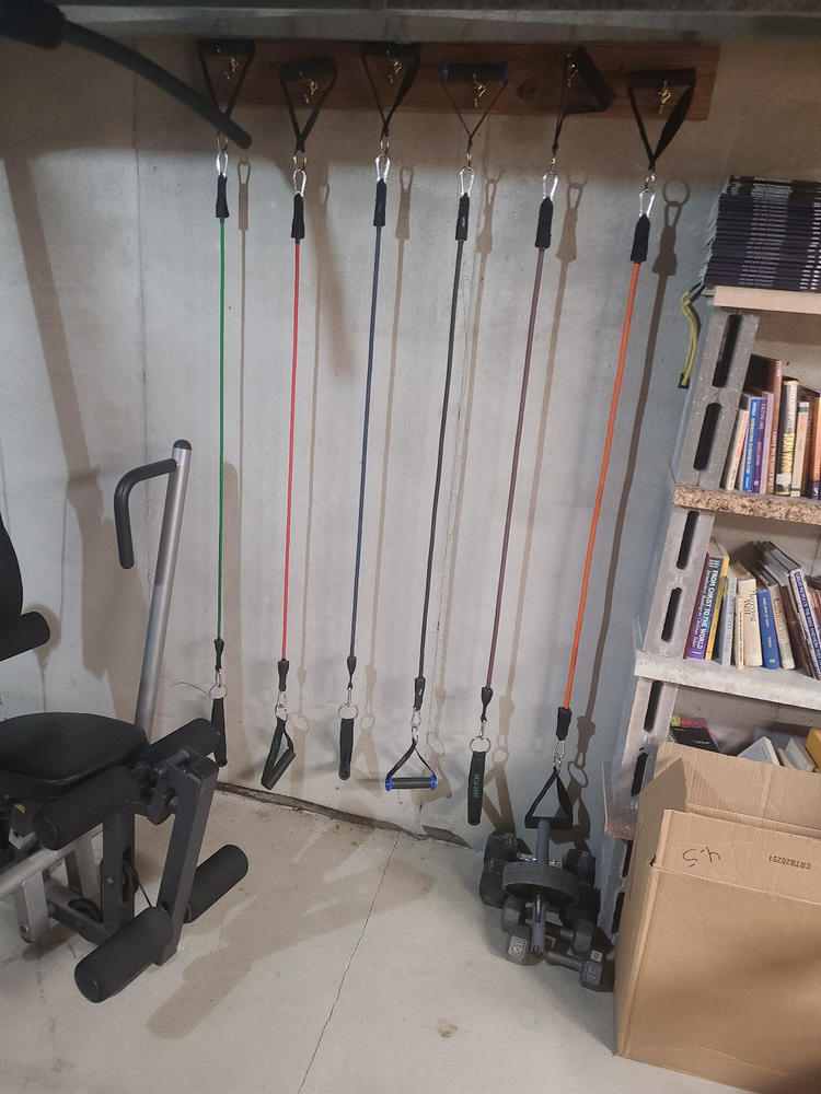 Resistance Band 11 Piece Set: 7 Bands & 4 Handles - Customer Photo From bill Richards