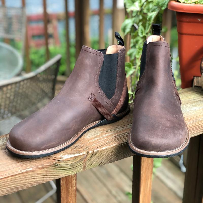 Melbourne - Men's Chelsea style minimalist leather boot by Xero Shoes