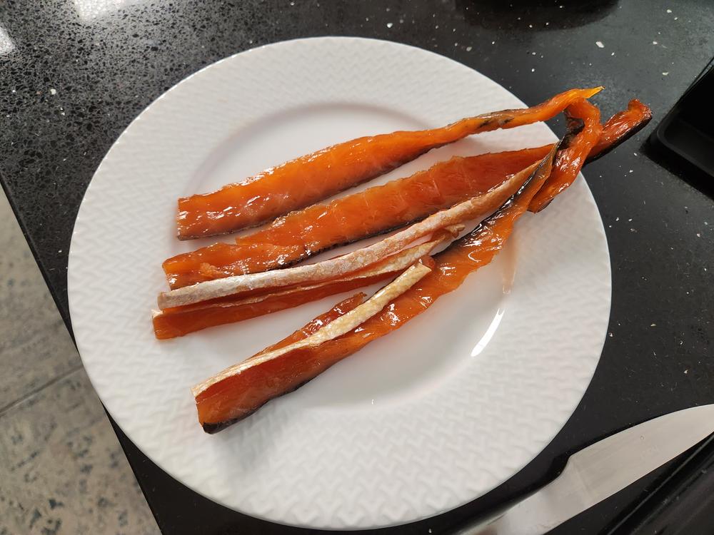 Fresh Smoked Belly Strip Smoked Salmon Jerky - Customer Photo From Christopher Wu