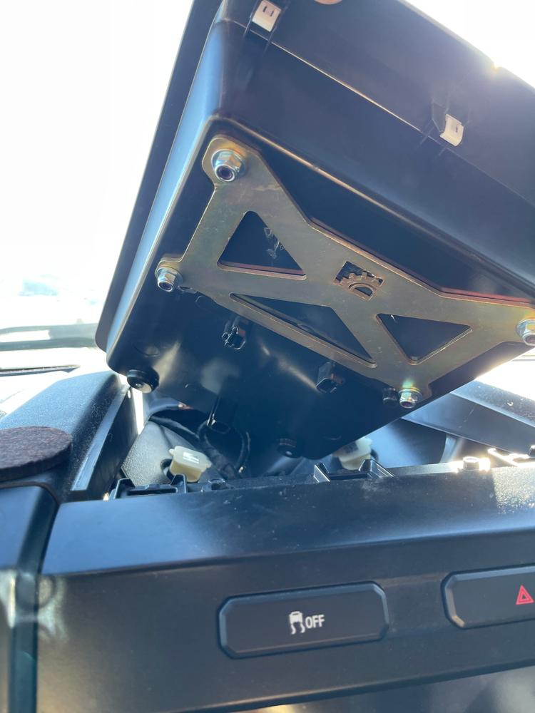 Dash Mount - Support Plate | Ford F-150 & Raptor (2015-2020), Super Duty (2017-2021) - Customer Photo From Audie 