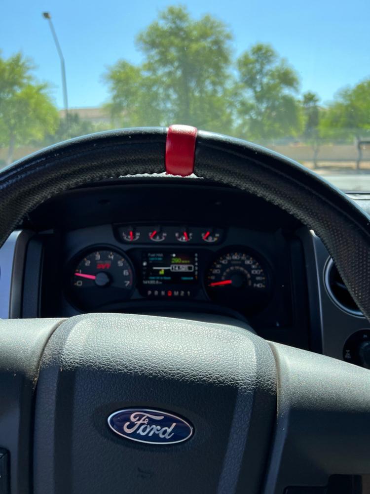 Replacement Steering Wheel Stripe Kit - Red | Ford Raptor (2009-14) - Customer Photo From Gary Swanson