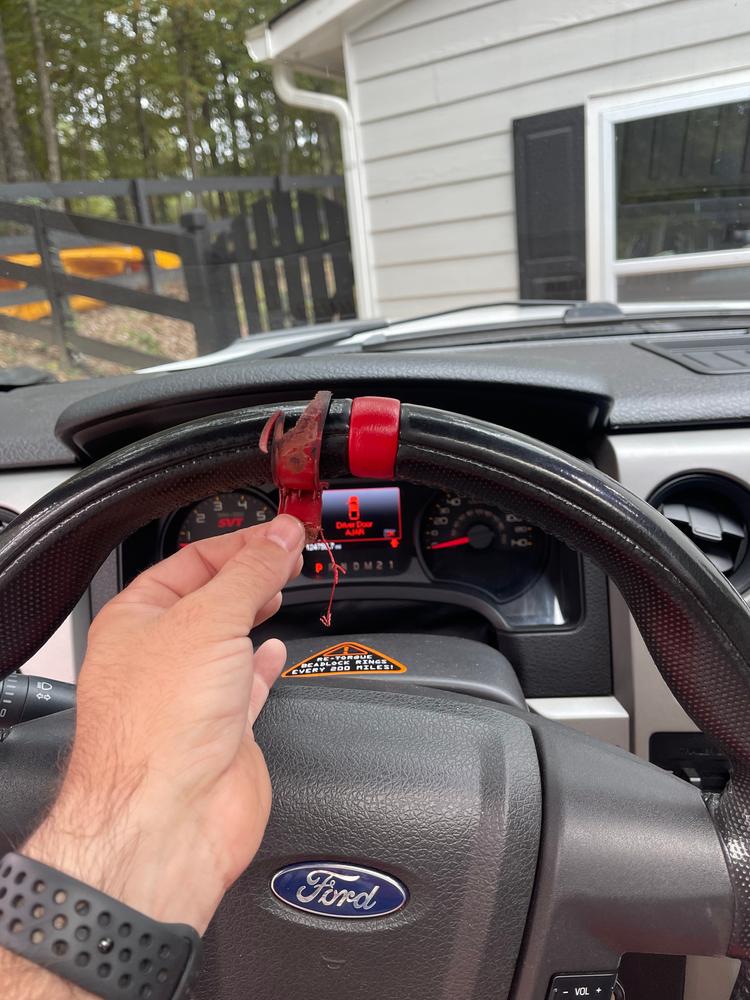 Replacement Steering Wheel Stripe Kit - Red | Ford Raptor (2009-14) - Customer Photo From Cody Hopson
