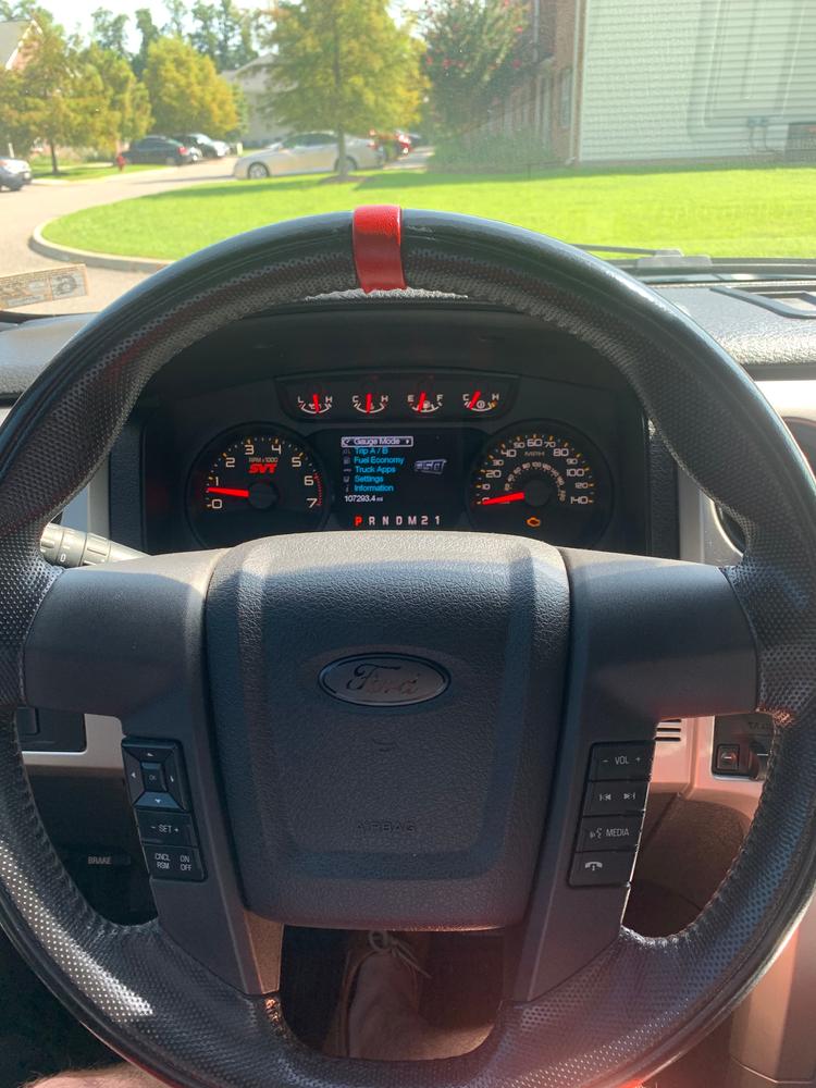 Replacement Steering Wheel Stripe Kit - Red | Ford Raptor (2009-14) - Customer Photo From Alex Jaeger