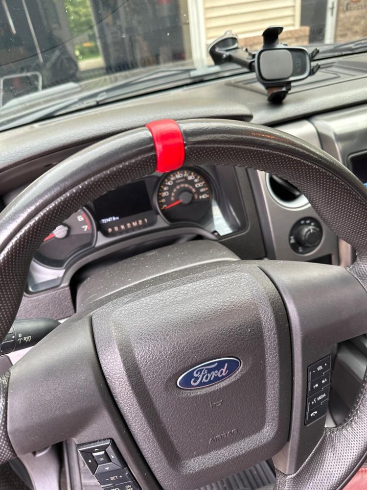 Replacement Steering Wheel Stripe Kit - Red | Ford Raptor (2009-14) - Customer Photo From Kyle Goerz