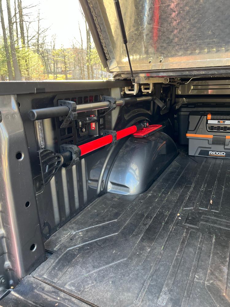Bedside Rack System - Small Panel | Ford F-150/Raptor (2015-2024) , Ford F250 (2017+) - Customer Photo From Cody Smith