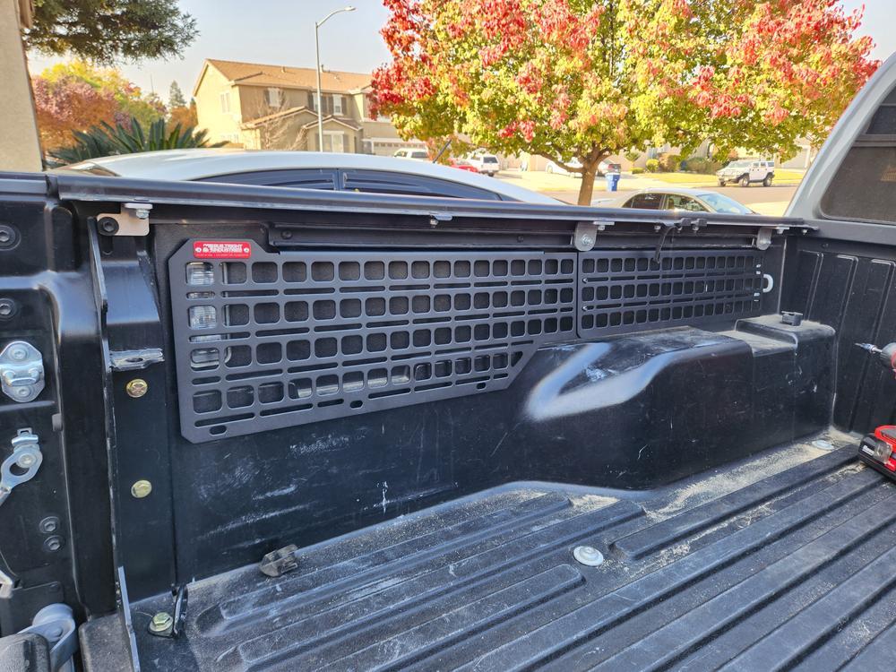 Bedside Rack System - Cab Wall Kit | Toyota Tacoma (2005-2021), Short Bed - Customer Photo From Richard