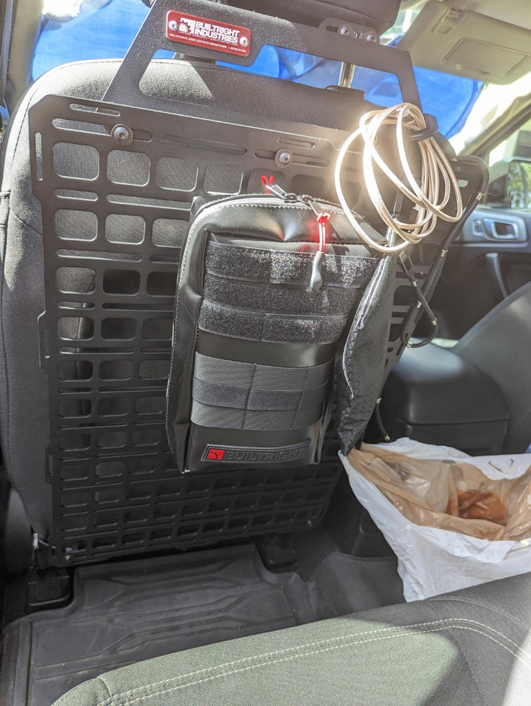Seat Back Tech Plate MOLLE Kit - Ford F-150 & Raptor (2015-2023), SuperDuty (2017-2024), Ranger (2019+) - Customer Photo From David Hathaway