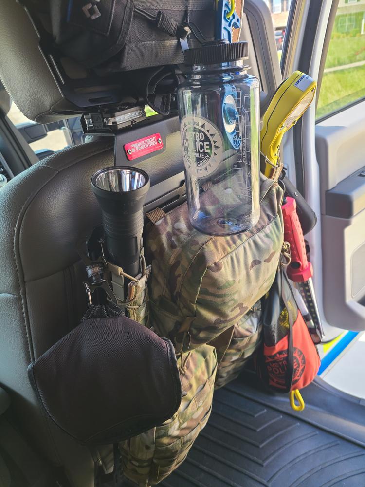 Seat Back Tech Plate MOLLE Kit - Ford F-150 & Raptor (2015-2023), SuperDuty (2017-2024), Ranger (2019+) - Customer Photo From Caleb Lawspn