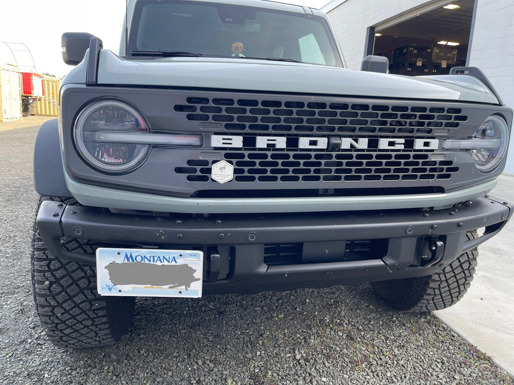 Bronco License Plate Mount | Ford Bronco (2021+) for Modular Steel Bumper - Customer Photo From Kathryn Ingham