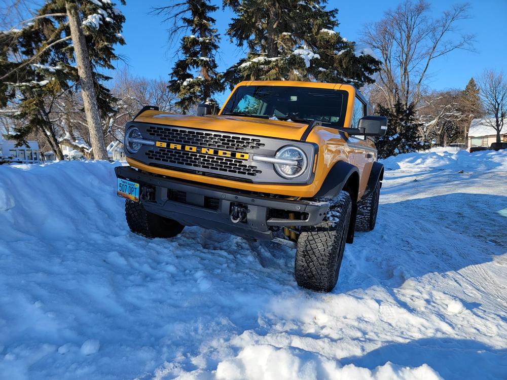 Bronco License Plate Mount | Ford Bronco (2021+) for Modular Steel Bumper - Customer Photo From Nick Blouin