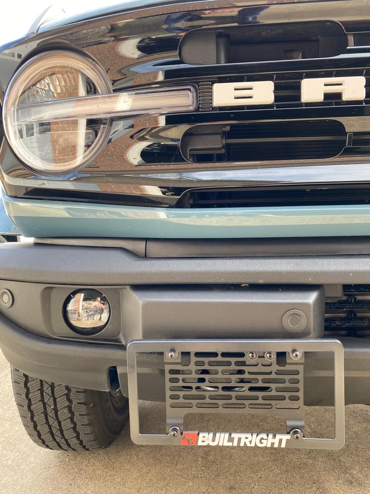 Bronco License Plate Mount | Ford Bronco (2021+) for Standard Plastic Bumper - Customer Photo From SCBAKER 