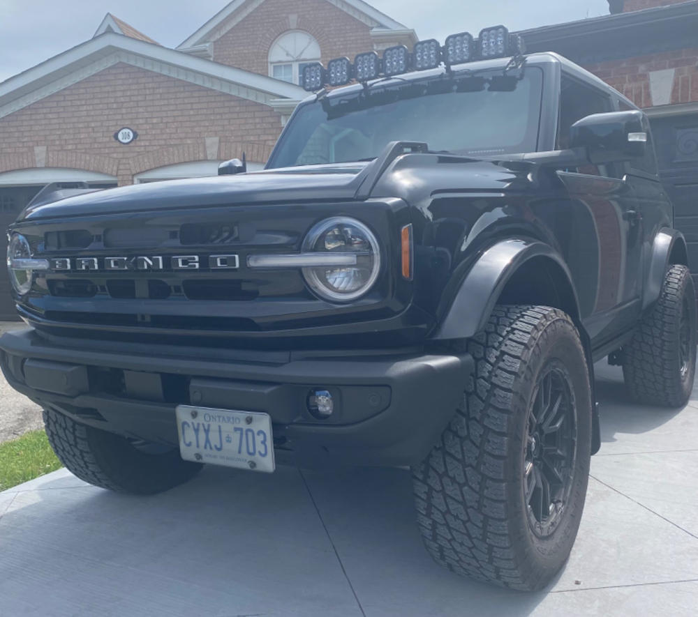 Bronco License Plate Mount | Ford Bronco (2021+) for Standard Plastic Bumper - Customer Photo From Mike Heberle