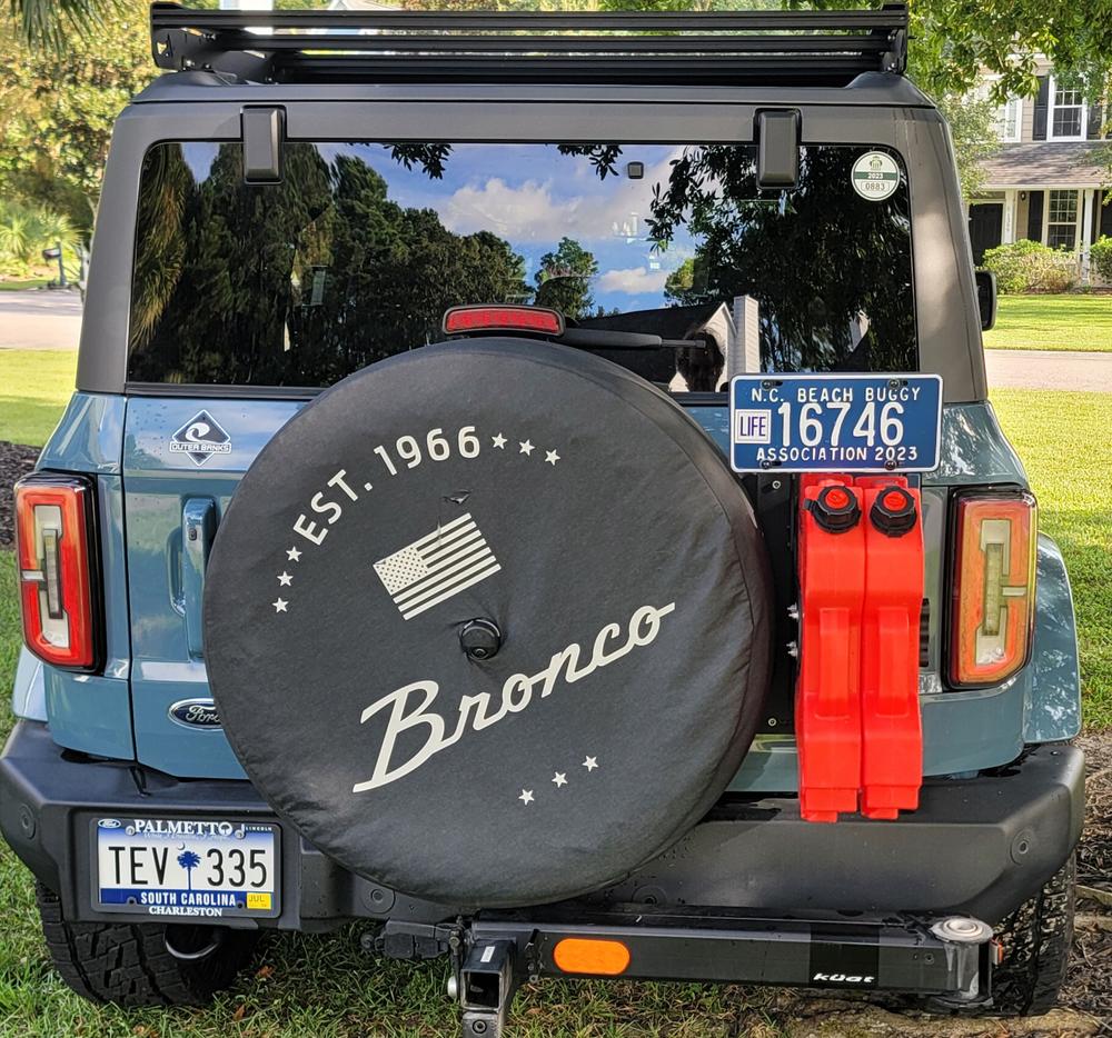 Bronco License Plate Mount | Ford Bronco (2021+) for Standard Plastic Bumper - Customer Photo From John