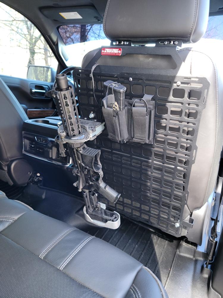 Seat Back Tech Plate MOLLE Kit | Chevrolet Silverado & GMC Sierra (2019+ 1500) - Customer Photo From C Skiles
