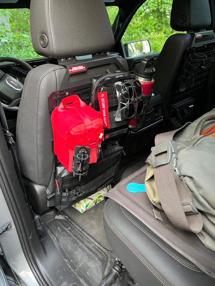 Seat Back Tech Plate MOLLE Kit | Chevrolet Silverado & GMC Sierra (2019+ 1500) - Customer Photo From Matt C. 