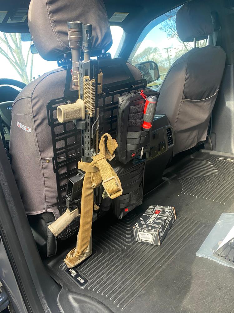 Seat Back MOLLE Panel - Stage 1 Kit | Ford Raptor, F-150 (2015+), SuperDuty (2017+), Ford Ranger - Customer Photo From Mike Y
