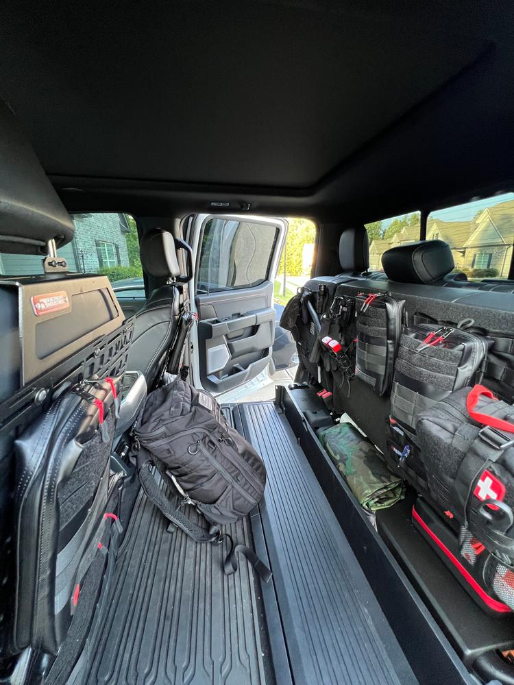 Seat Back MOLLE Panel - Stage 2 Kit | Ford Raptor, F-150 (2015+), SuperDuty (2017+), Ford Ranger (2019-2023) - Customer Photo From Joe