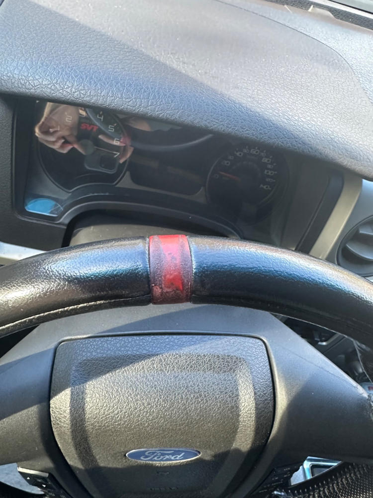Replacement Steering Wheel Stripe Kit - Red | Ford Raptor (2009-14) - Customer Photo From Mark Webb