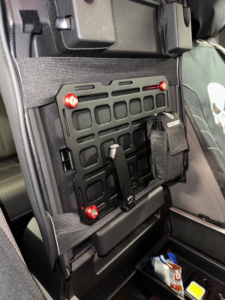 Center Console MOLLE Tech Plate Kit - Large - Customer Photo From Ryan Bigos