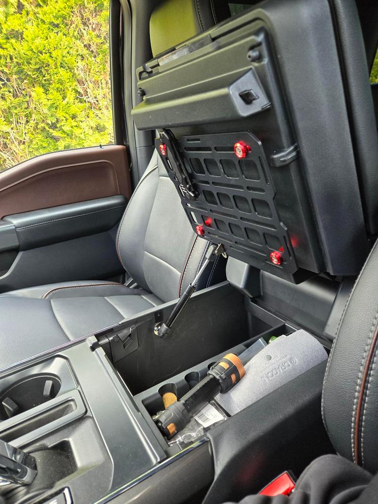 Center Console MOLLE Tech Plate Kit - Large - Customer Photo From Ian Mc