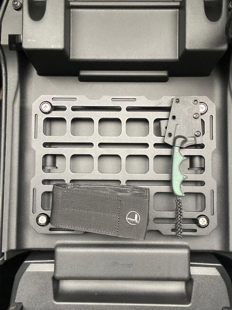 Center Console MOLLE Tech Plate Kit - Large - Customer Photo From Ryan Warren