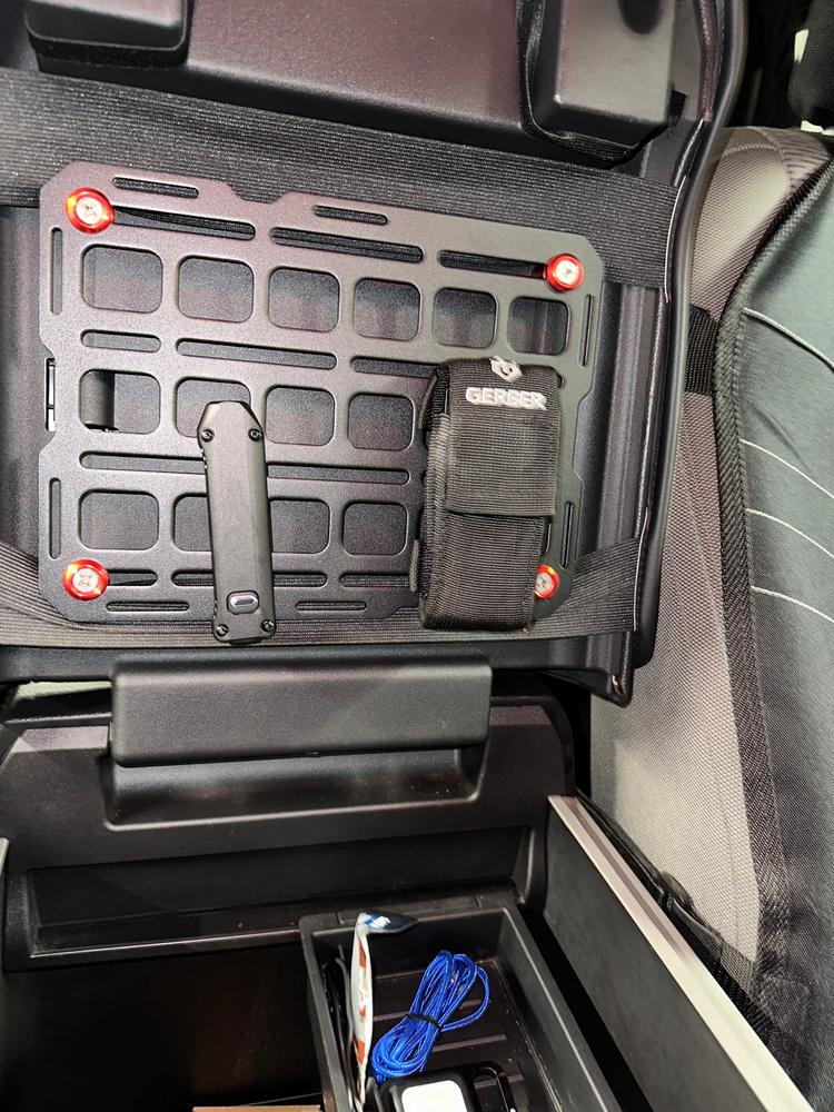 Center Console MOLLE Tech Plate Kit - Large - Customer Photo From Ryan Bigos