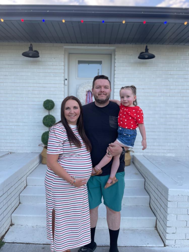 Brass & Roe All Stripes T-Shirt Dress - Customer Photo From Shelbey 