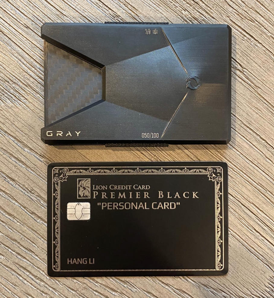 Black Pvd Titanium Metal Card Holders Vandium Stealth Wallet