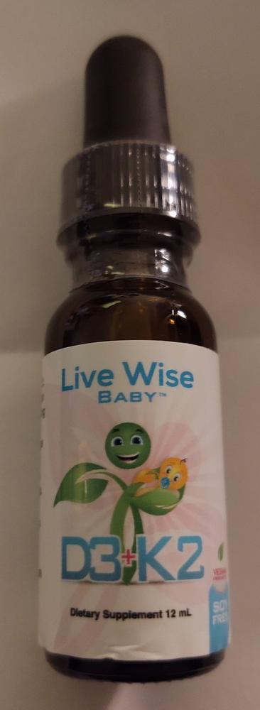 Vitamin D3+K2 Liquid Drops - For Infants, Toddlers, and Children - Vegan Friendly - Customer Photo From Amanda N.