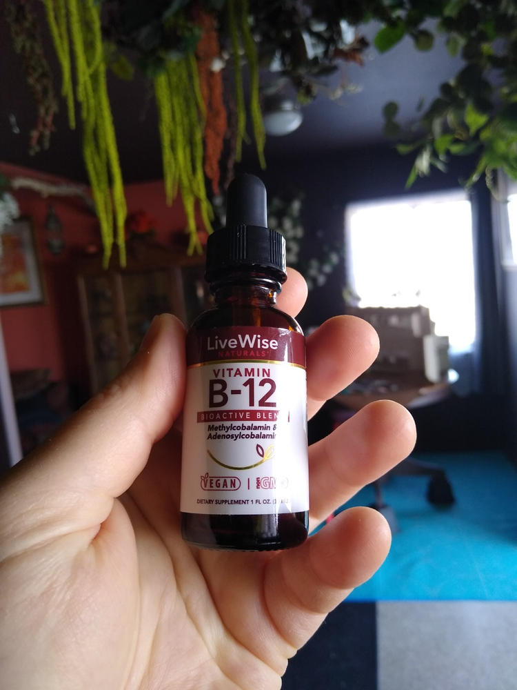 NEW!  Vitamin B12 Liquid Drops - BIO ACTIVE BLEND - Customer Photo From Michaela Beavers