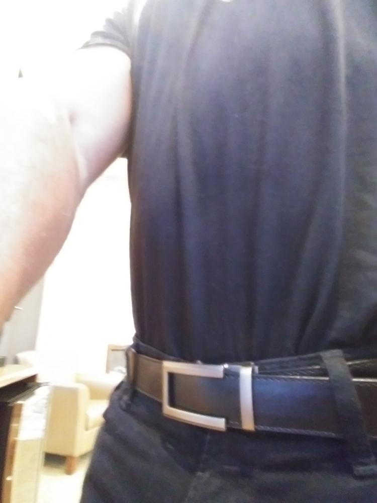 1.5" Traditional Buckle in Gunmetal - Customer Photo From Charles S.