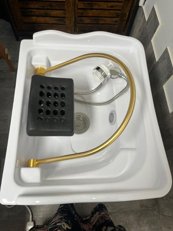 YUMI Bac HEAD SPA portatif 60L avec machine vapeur, arceau, pommeau de douche - Customer Photo From Caroline 