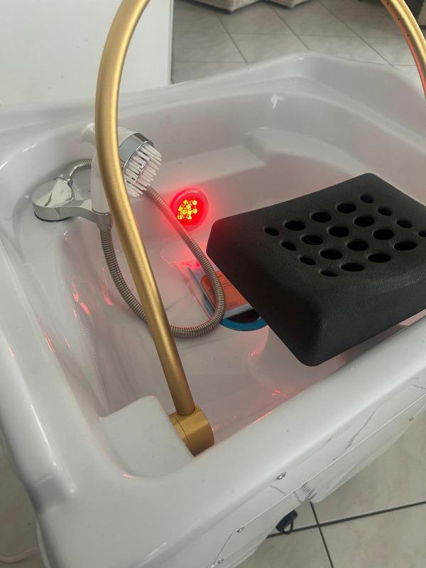 SAIKO HEADSPA bac portatif 60L avec machine vapeur, arceau, pommeau de douche - Customer Photo From Myriam 