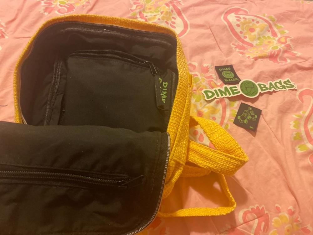 DIME BAGS | Multi Zip Compartment Adjustable Strap Lilac Purple Hemp Canvas  Bag