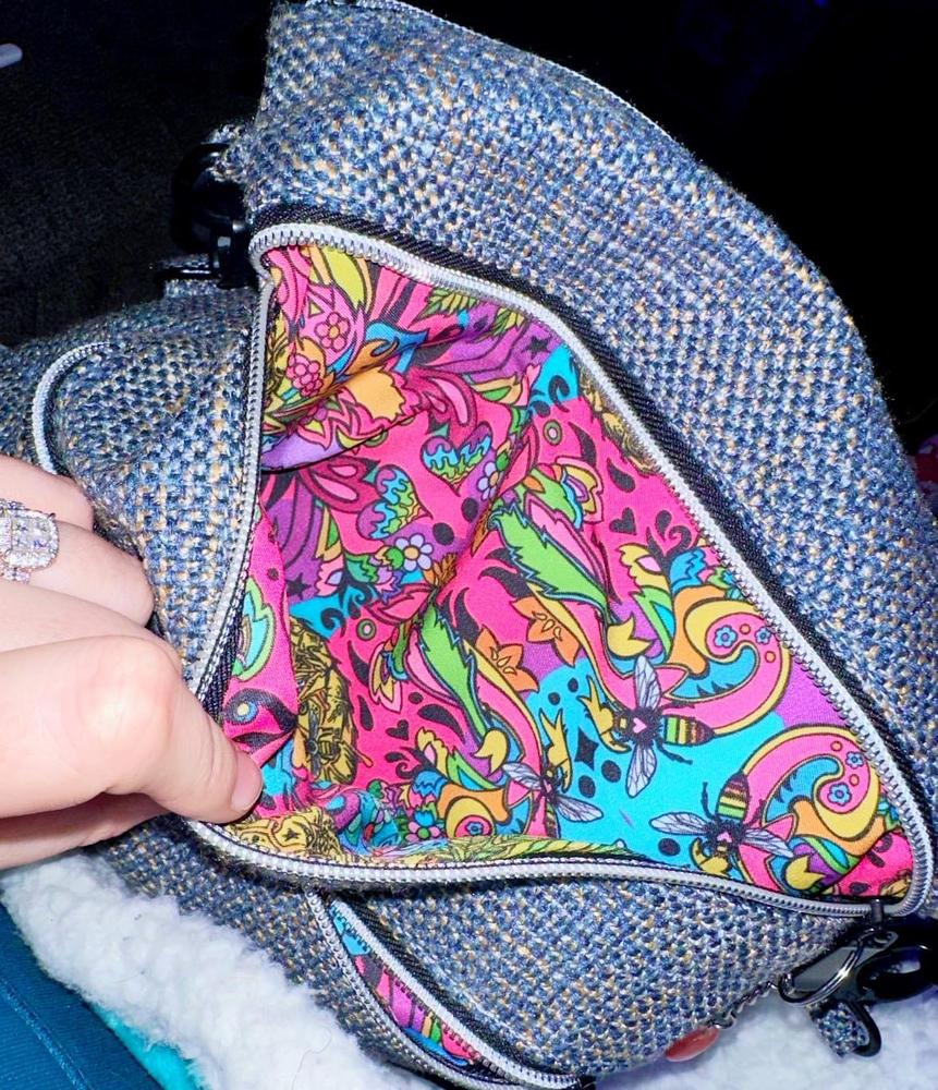 Dime Bags Day Tripper | Hemp Shoulder Bag | Crossbody and Clutch Purse | Custom Interior Lining by Ellie Paisley