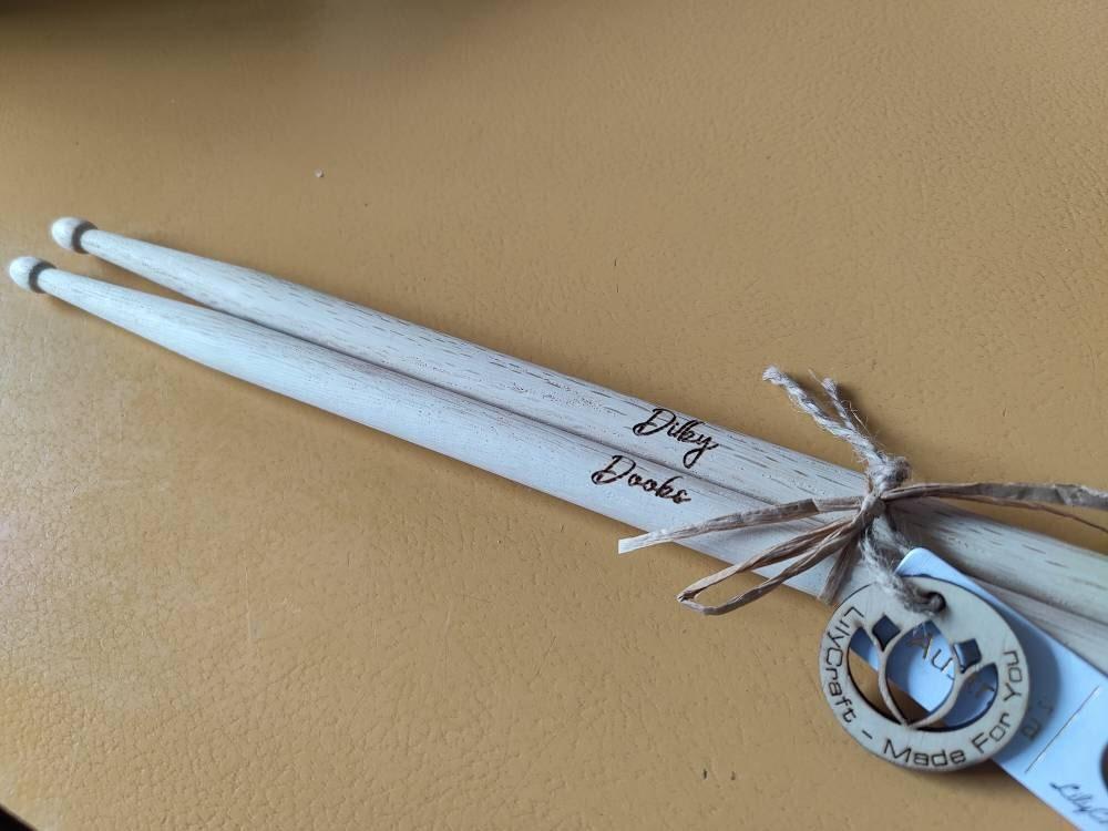 Custom Engraved Drumsticks with Hardwood Case - Perfect for Gigging and Travel - Customer Photo From Chantelle Jacobson