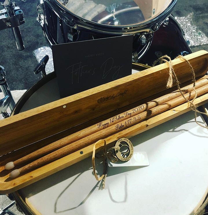 Drumsticks with Case. Personalised Drumsticks. 7A 5A Drumsticks - Customer Photo From Krystl Coto