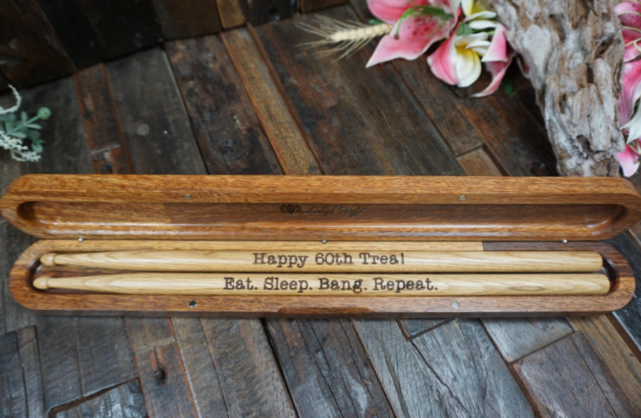 Drumsticks with Case. Personalised Drumsticks. 7A 5A Drumsticks - Customer Photo From Brigid Hudson