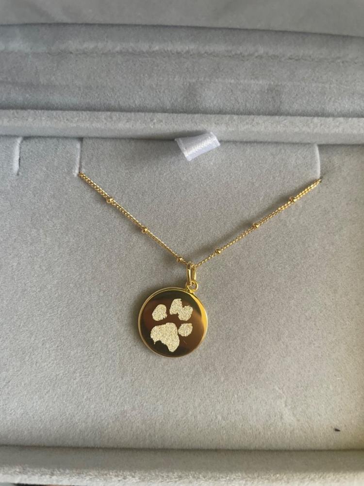 The Paw Print Necklace | Bobble Chain - Customer Photo From Laura Thomas