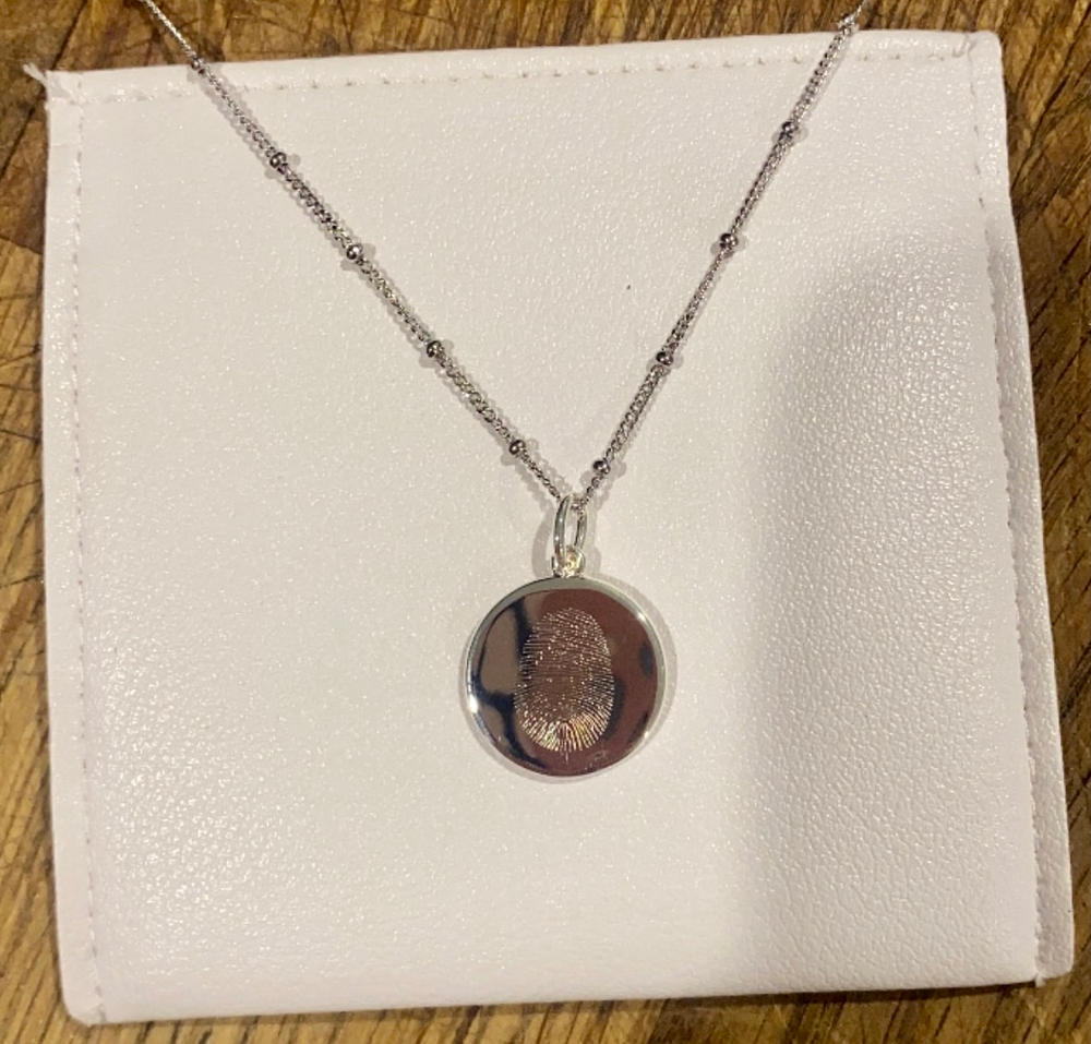 The Classic Fingerprint Necklace | Bobble Chain - Customer Photo From Anonymous