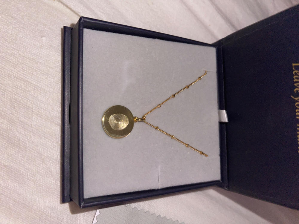 The Classic Fingerprint Necklace | Bobble Chain - Customer Photo From Angela Fraser