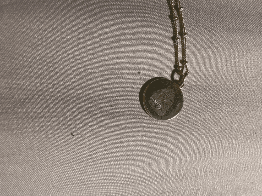 The Classic Fingerprint Necklace | Bobble Chain - Customer Photo From Kirsten Saines