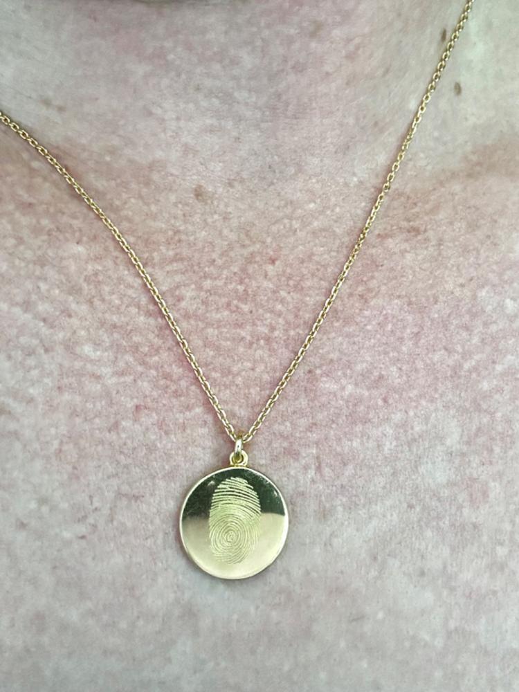 The Classic Fingerprint Necklace | Diamond Chain - Customer Photo From Nina Amory