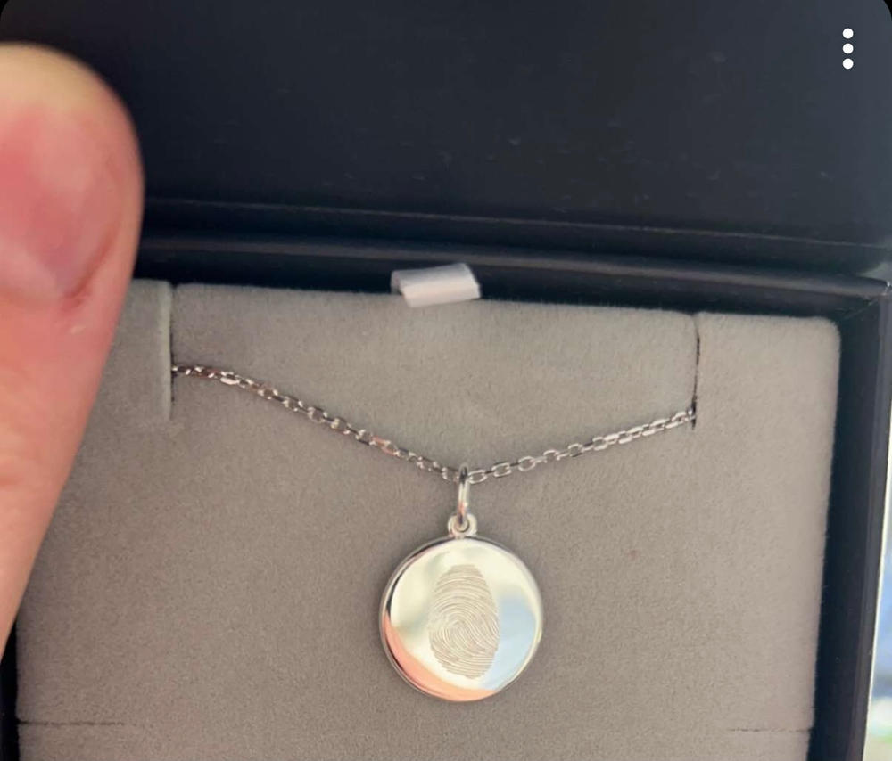 The Classic Fingerprint Necklace | Diamond Chain - Customer Photo From Tyler Martin