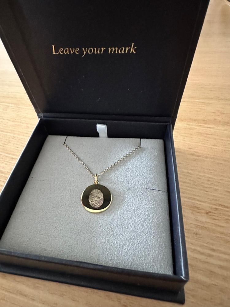 The Double Sided Fingerprint Necklace | Diamond Chain - Customer Photo From Natalia Mangan